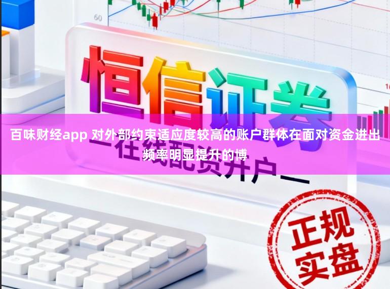 百味财经app 对外部约束适应度较高的账户群体在面对资金进出频率明显提升的博